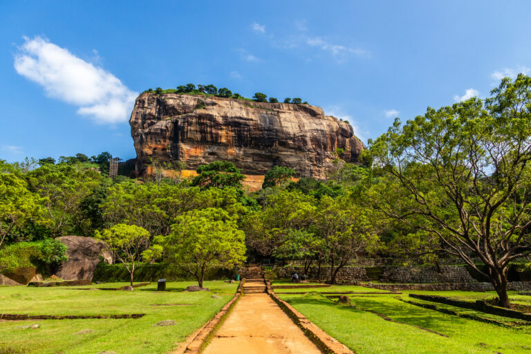 Sigiriya or Lion rock - ancient rock fortress, Dambulla, Central